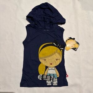 New Gwen Stefani Harajuku Lovers I Love 2 Skate Blue Skater Little Girls Top 6